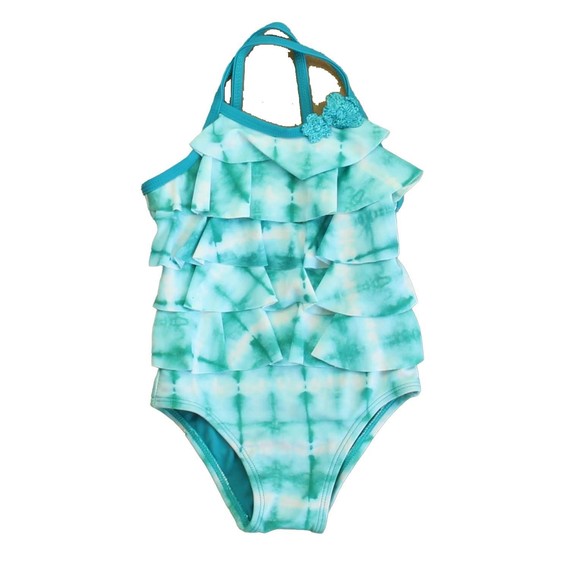 Calypso for Target Girls Turquoise 1-piece Swimsuit size: 12 Months - Picture 2 of 2
